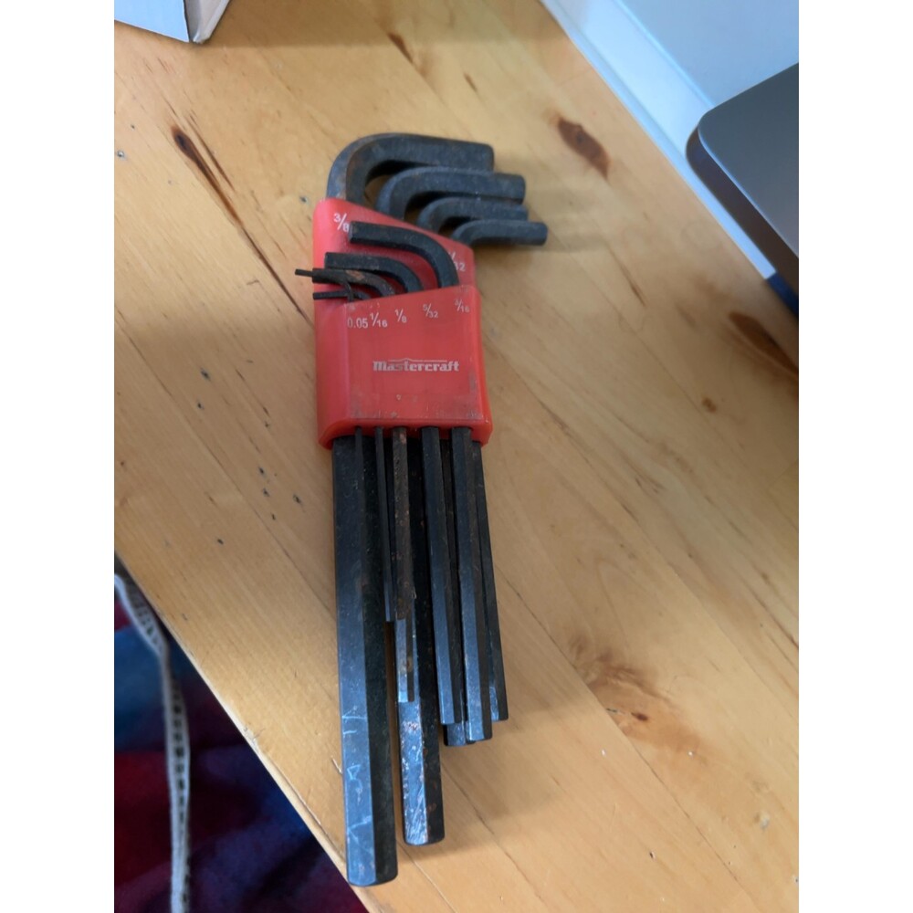 Mastercraft SAE Hex Key Set Used 11-Piece